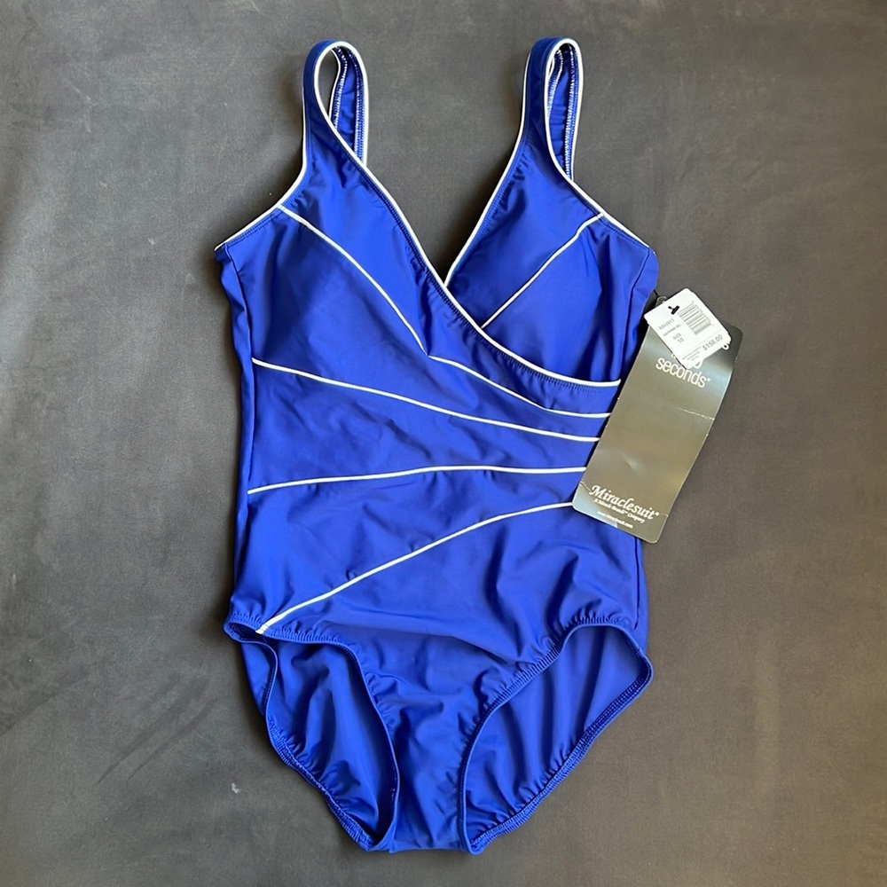 Miraclesuit one piece swimsuit in sapphire blue Size 10 BRAND NEW WT